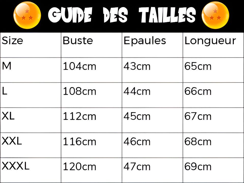 guide de taille
