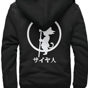 Veste Polaire Capuche Dragon Ball Jeune Goku Noire