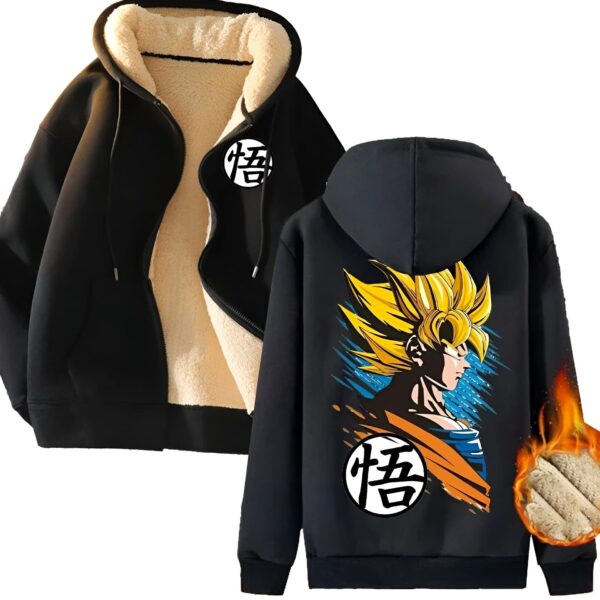 Veste Polaire Goku Kanji Sagesse Hommage Dragon Ball