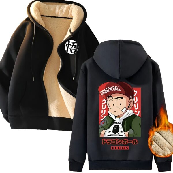 Veste Polaire Krilin Streetwear Hommage Dragon Ball Z