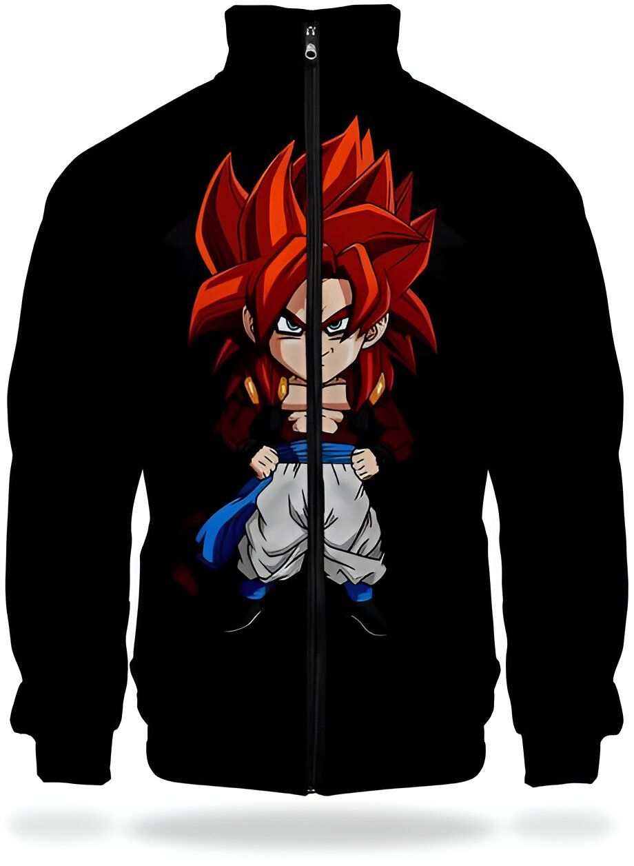 Une veste noire à fermeture éclair avec une image de Son Goku, un personnage de Dragon Ball Z.,VE-0561500398,VE-8648235642,VE-0636644308,VE-2310554839,VE-1557329753,VE-1635218179,VE-7568983439,VE-7474263610