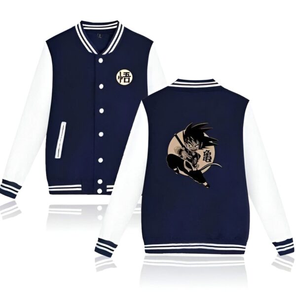 Veste Teddy Dragon Ball Z Goku Petit Blanc et Bleu