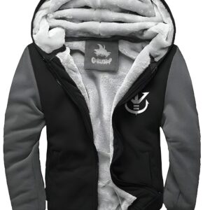 Veste Polaire DBZ Vegeta Famille Royale Noir Gris